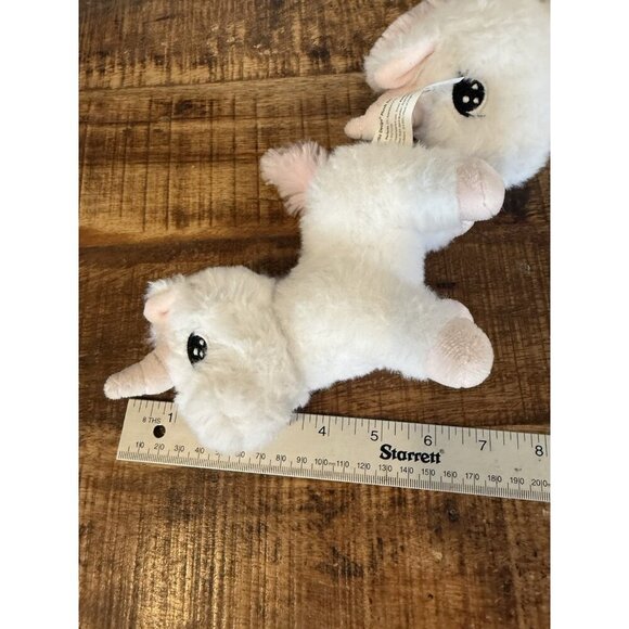 Unicorn Plush Lot Of 2 Stuffed Toys White Pink 7" Mom Baby Perfecto Designs - Picture 6 of 8